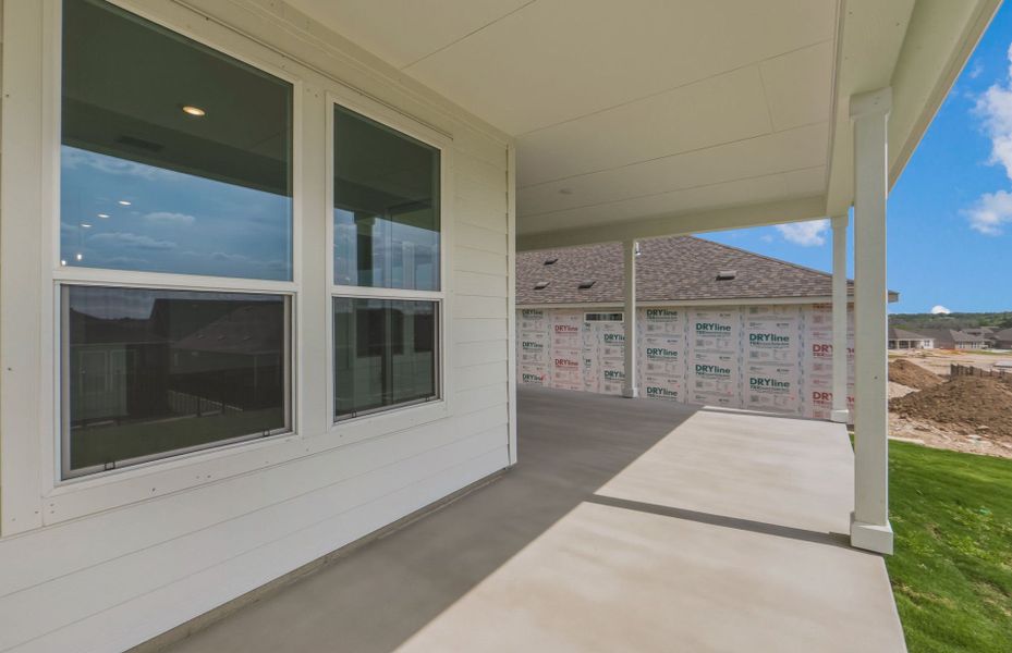 Exterior details and patio area of a home in Sun City Texas, Georgetown (Image 27).