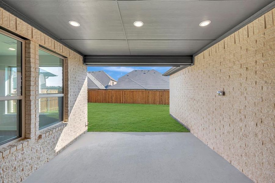 Exterior details and patio area of a home in Sterling Greene, Arlington (Image 25). Exterior details and patio area of a home in Sterling Greene, Arlington (Image 25).