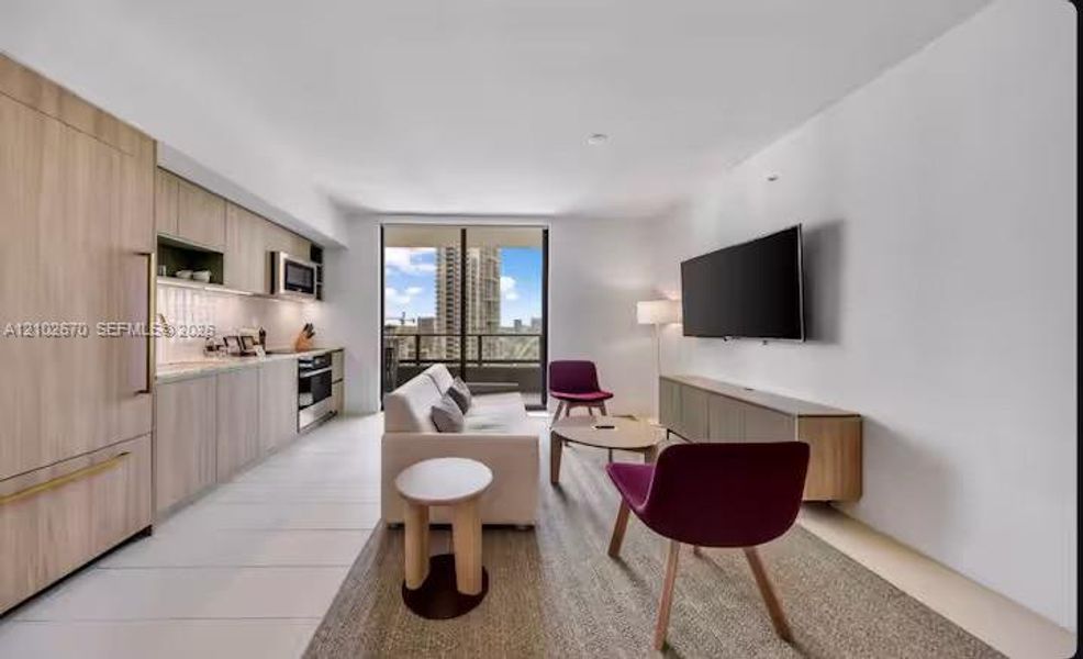 Furnished interior view inside a new home in , Miami (Image 17).