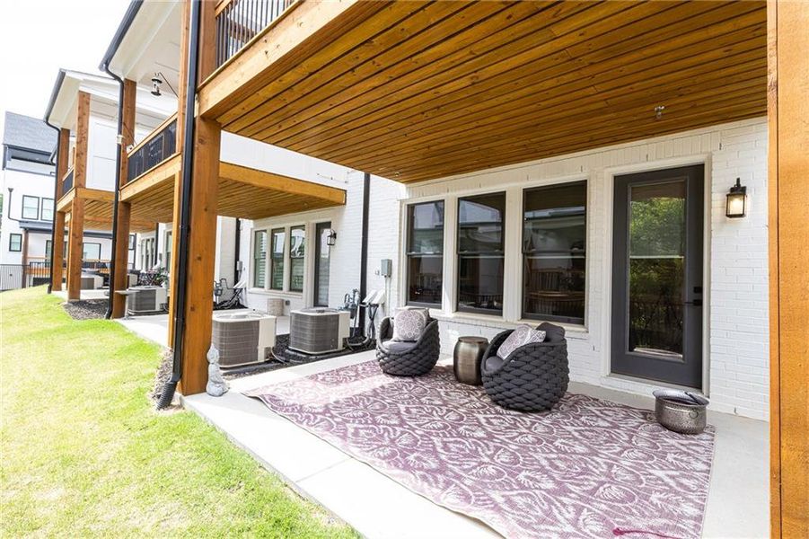 Exterior details and patio area of a home in , Atlanta (Image 34).