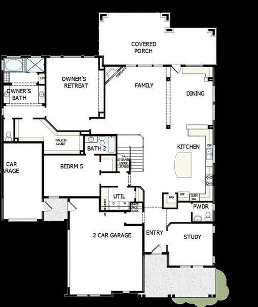 2D floor plan layout of this home in South Pointe Manor Series, Mansfield, TX (Image 3). 2D floor plan layout of this home in South Pointe Manor Series, Mansfield, TX (Image 3).