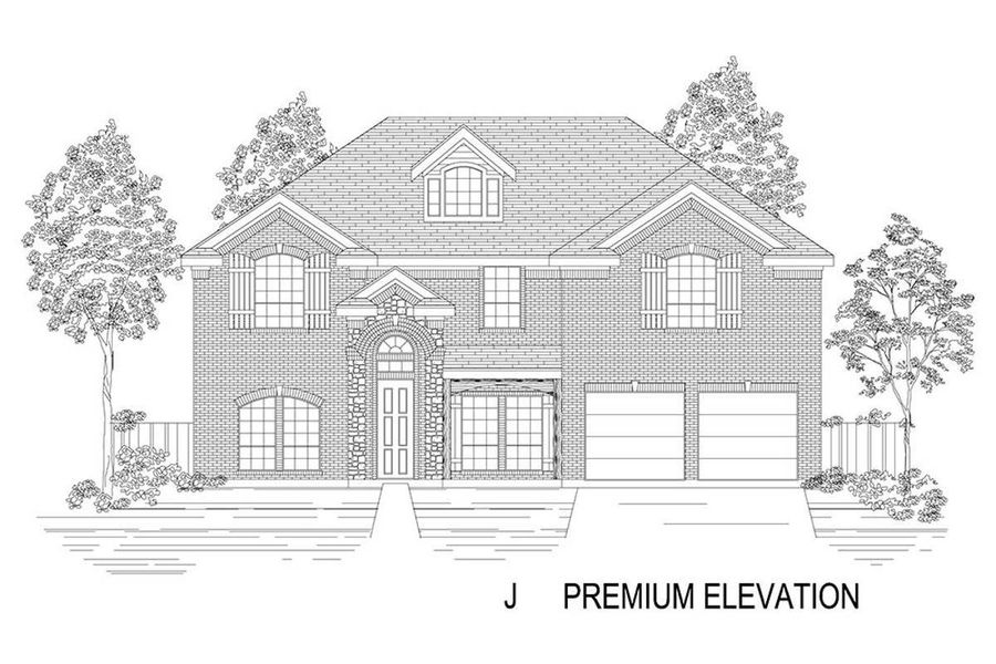 Representative rendering of the exterior for the Maverick 2F (w/Media) by First Texas Homes (Image 18).