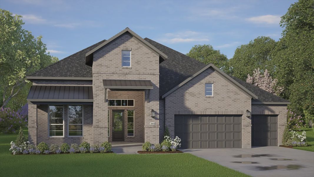 Representative exterior photo of a completed home built from the Scheffler by Chesmar Homes in Riceland 60',65',70', Mont Belvieu, TX (Image 2). Representative exterior photo of a completed home built from the Scheffler by Chesmar Homes in Riceland 60',65',70', Mont Belvieu, TX (Image 2).