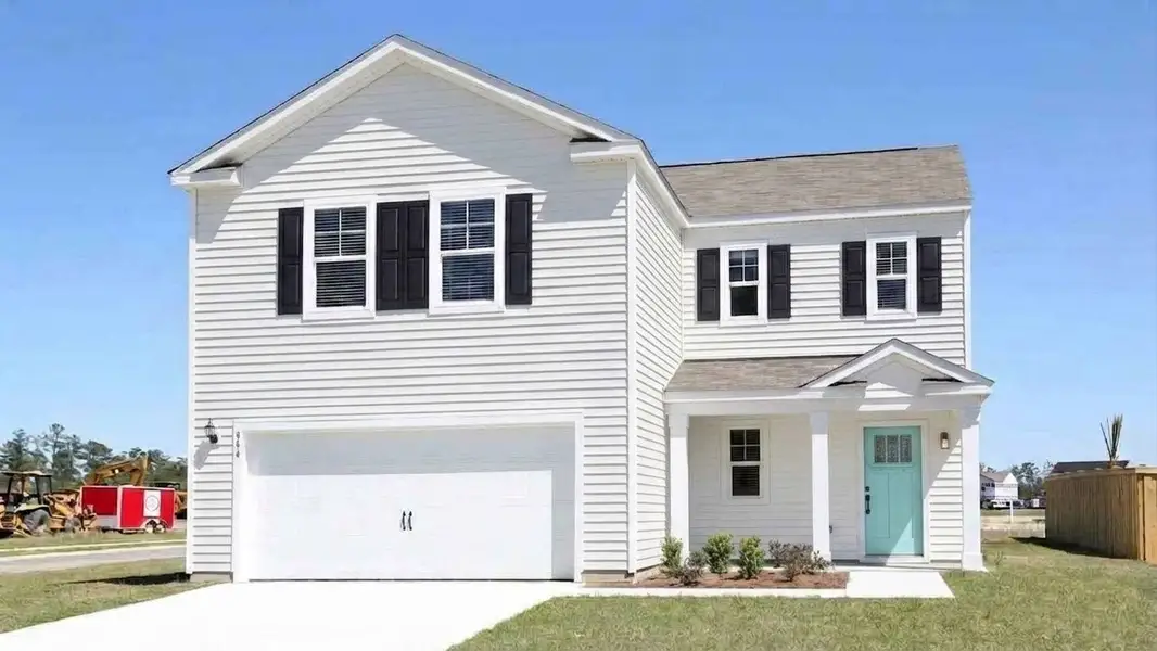 Front exterior of a new home in Halls Landing, Bolivia, NC, highlighting curb appeal (Image 1). Front exterior of a new home in Halls Landing, Bolivia, NC, highlighting curb appeal (Image 1).