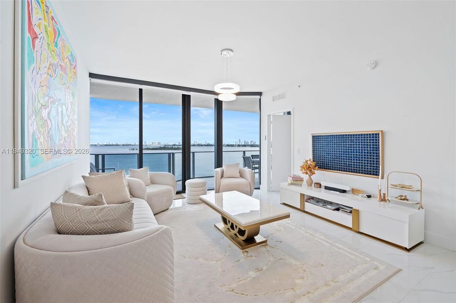 Furnished interior view inside a new home in , Miami (Image 10).