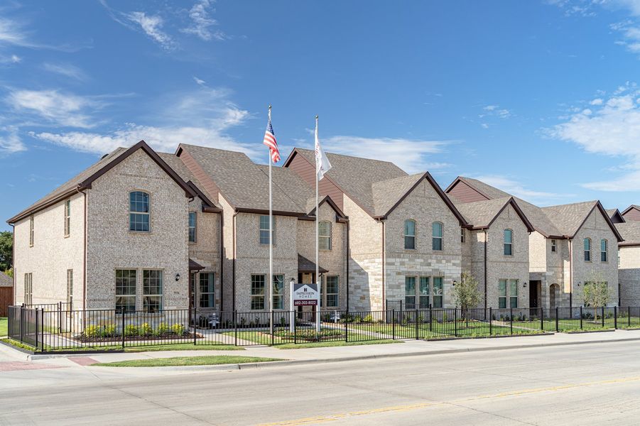 Representative exterior photo of a completed home built from the Texoma by Impression Homes in Timber Ridge, Corinth, TX (Image 1). Representative exterior photo of a completed home built from the Texoma by Impression Homes in Timber Ridge, Corinth, TX (Image 1).