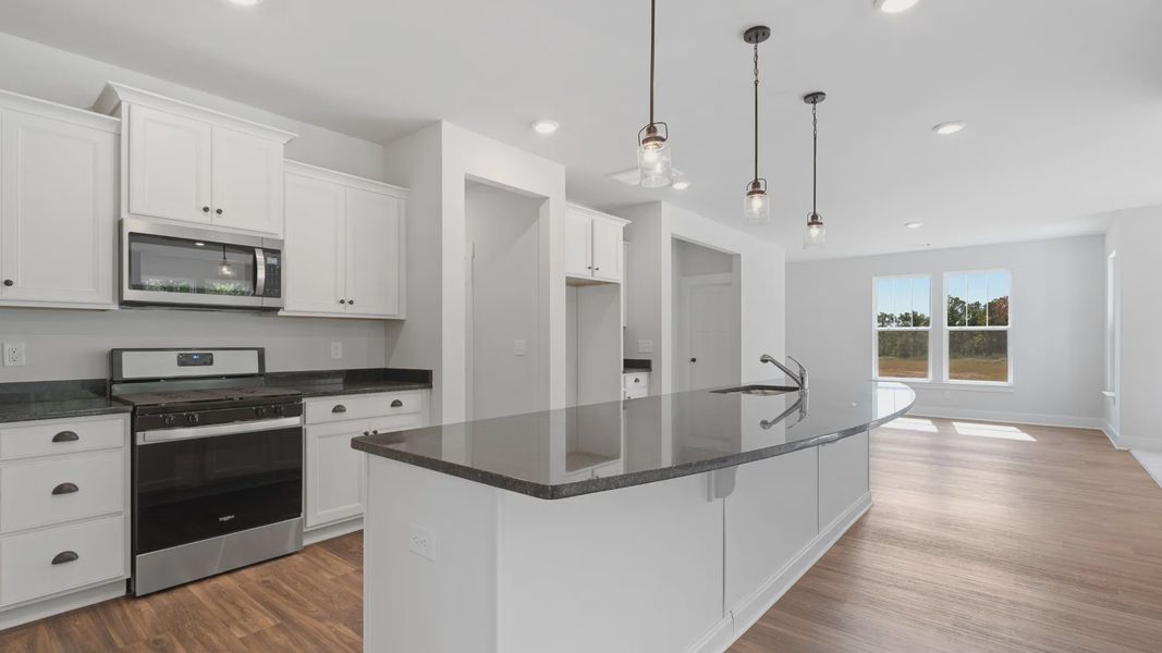 Representative furnished interior of a home built from the Stonefield - Finished Basement by DRB Homes in Pinebrook, Woodruff (Image 5).