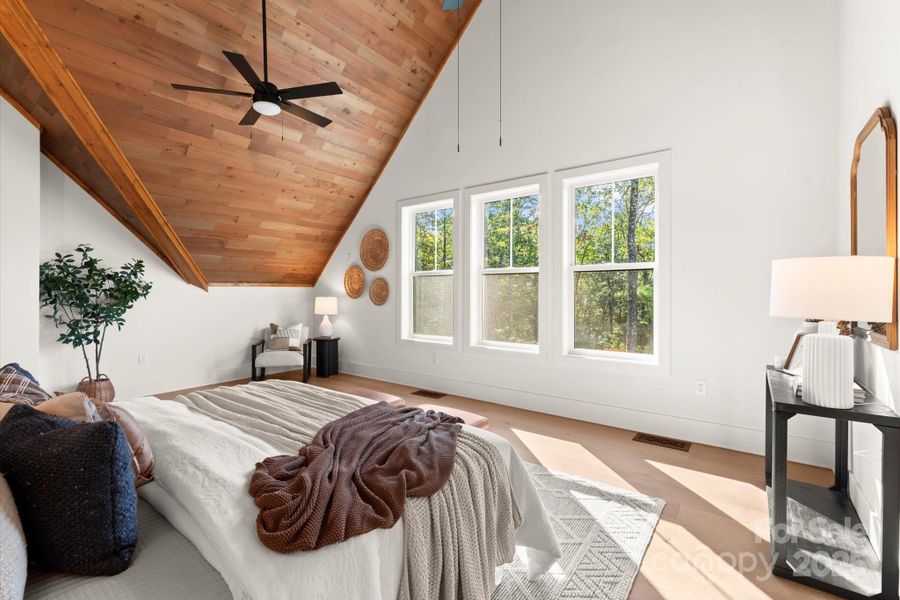 Furnished interior view inside a new home in , Cashiers (Image 9).