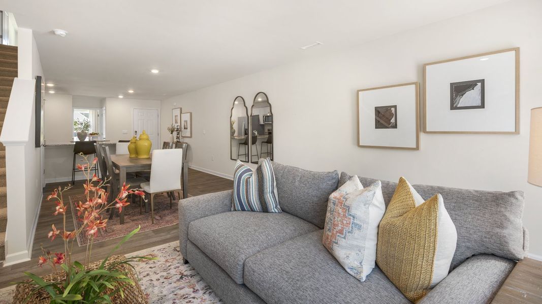 Furnished interior view inside a new home in Thornton Townes, Raleigh (Image 31).