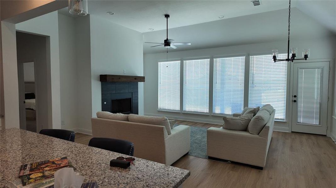 Furnished interior view inside a new home in Panchasarp Farms, Burleson (Image 6). Furnished interior view inside a new home in Panchasarp Farms, Burleson (Image 6).