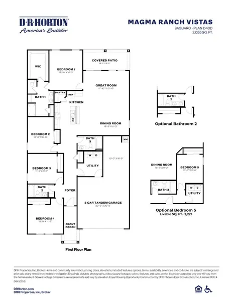 2D floor plan layout of this home in Magma Ranch Vistas, Florence, AZ (Image 3). 2D floor plan layout of this home in Magma Ranch Vistas, Florence, AZ (Image 3).