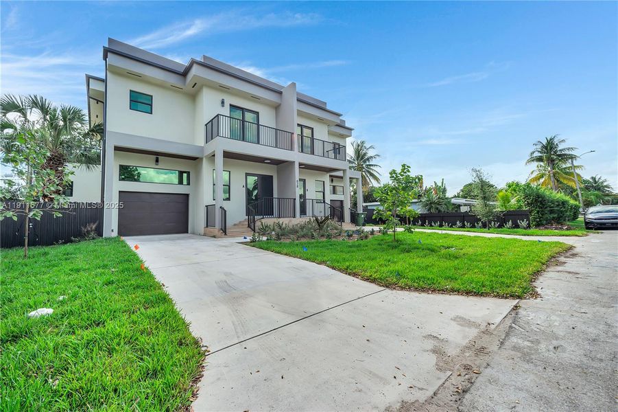 Front exterior of a new home in , Fort Lauderdale, FL, highlighting curb appeal (Image 1). Front exterior of a new home in , Fort Lauderdale, FL, highlighting curb appeal (Image 1).