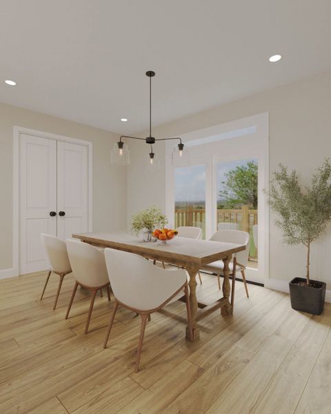 Representative furnished interior of a home built from the Fir by Red Cedar Homes in Fitzgerald Townhomes, Charlotte (Image 10).