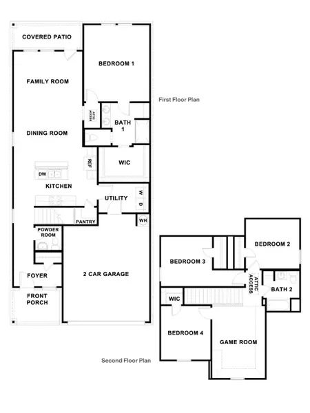 2D floor plan layout of this home in Whisper South, San Marcos, TX (Image 3).