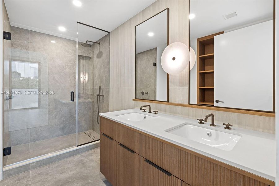 Furnished interior view inside a new home in , Miami (Image 6).