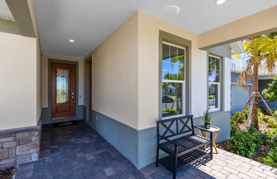 Representative exterior details of a home built from the Concord by Pulte Homes in Waypointe, Port Orange (Image 4).