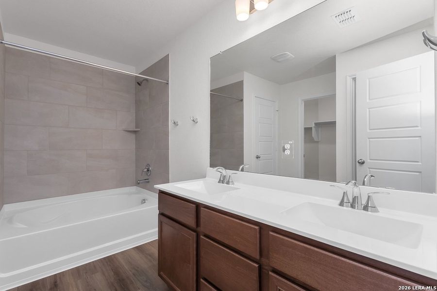 Furnished interior view inside a new home in Medina Crossing, Von Ormy (Image 4). Furnished interior view inside a new home in Medina Crossing, Von Ormy (Image 4).