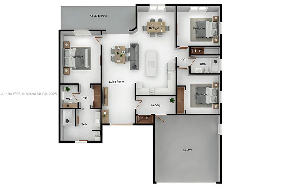 2D floor plan layout of this home in , Lehigh Acres, FL (Image 5).