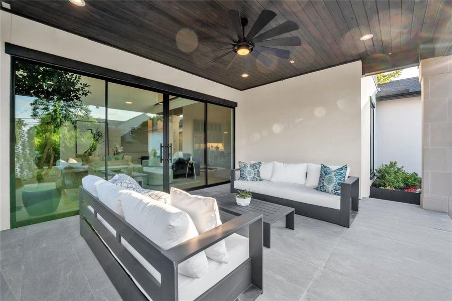 Exterior details and patio area of a home in , Dallas (Image 21). Exterior details and patio area of a home in , Dallas (Image 21).