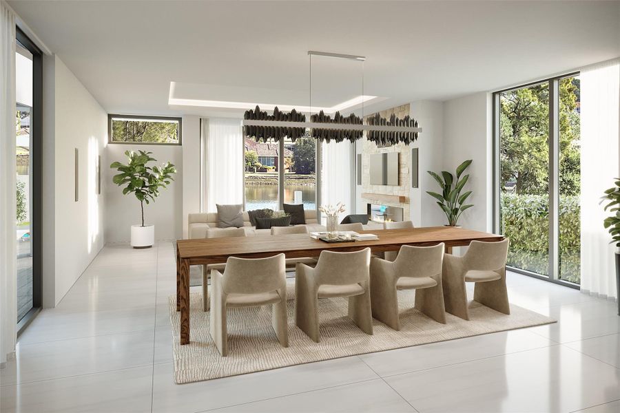 Furnished interior view inside a new home in , Pompano Beach (Image 1).