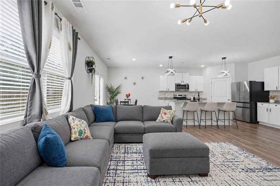 Furnished interior view inside a new home in , Dawsonville (Image 10).