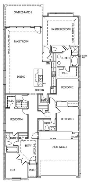 2D floor plan layout of this home in University Heights, Round Rock, TX (Image 5).