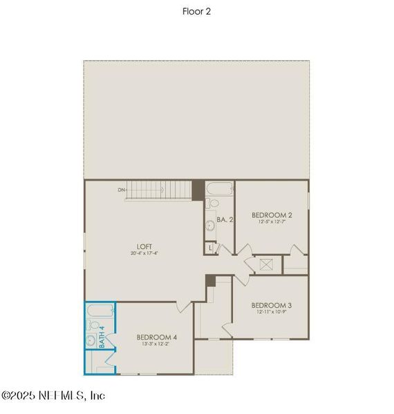 2D floor plan layout of this home in Double Branch, Middleburg, FL (Image 4).