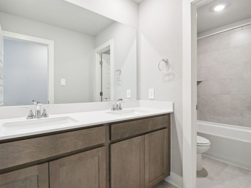 Furnished interior view inside a new home in Kallison Ranch, San Antonio (Image 12).