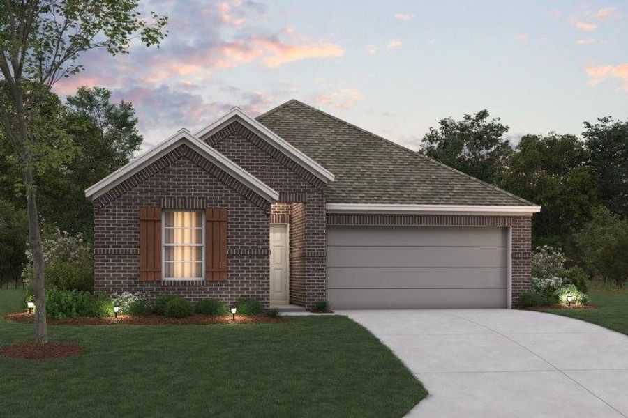 Front exterior of a new home in Forest Park, Princeton, TX, highlighting curb appeal (Image 1).