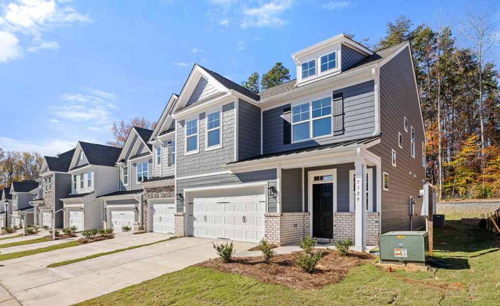 Front exterior of a new home in Harbor Crossing, Greensboro, NC, highlighting curb appeal (Image 22). Front exterior of a new home in Harbor Crossing, Greensboro, NC, highlighting curb appeal (Image 22).