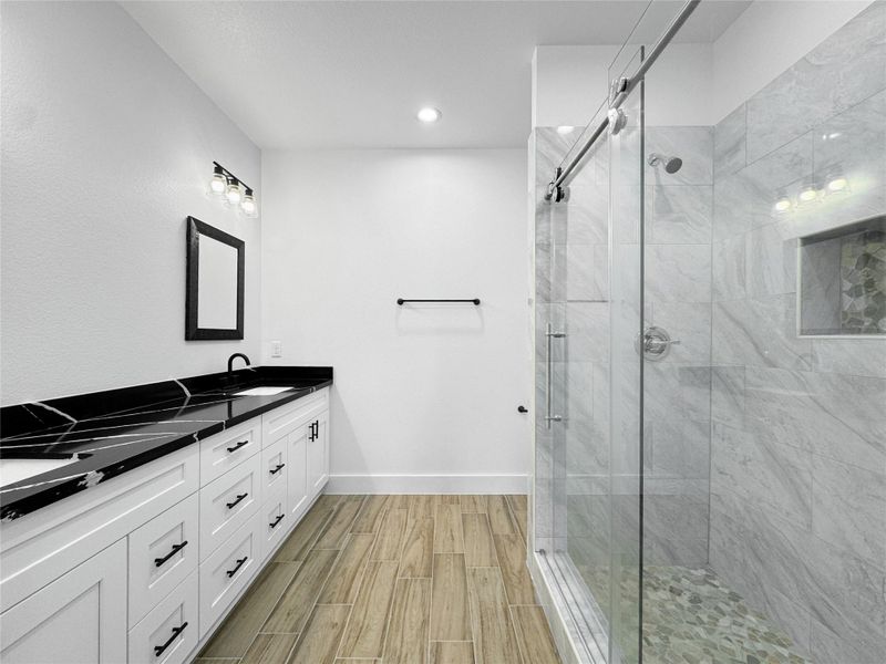 Principal Bathroom with large double vanity Principal Bathroom with large double vanity