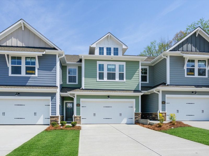 Front exterior of a new home in Westview Towns, Waxhaw, NC, highlighting curb appeal (Image 1). Front exterior of a new home in Westview Towns, Waxhaw, NC, highlighting curb appeal (Image 1).