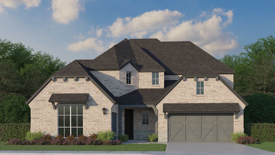 Plan 1634 Elevation B with Stone