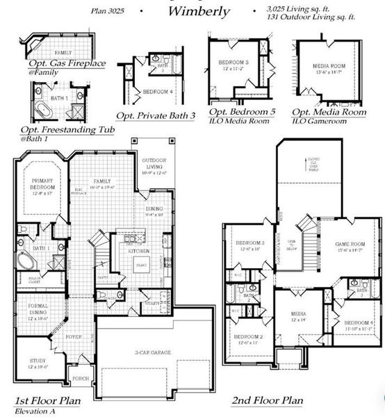 2D floor plan layout of this home in Westside Preserve, Midlothian, TX (Image 3). 2D floor plan layout of this home in Westside Preserve, Midlothian, TX (Image 3).