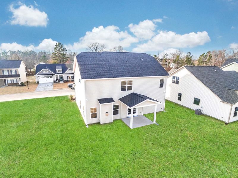 Representative exterior photo of a completed home built from the Drayton by Caviness & Cates Communities in Bartlett Manor, Youngsville, NC (Image 246).