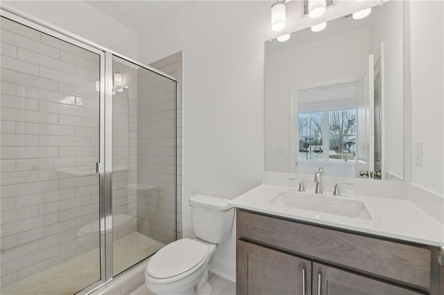 bathroom on the terrace level floor with walk in shower