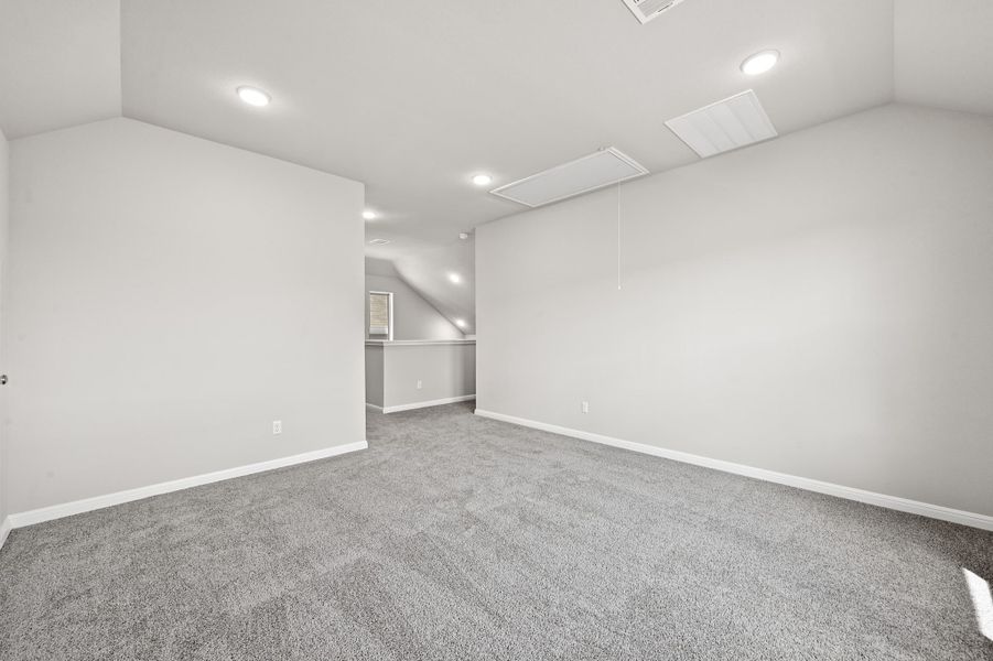 Game Room in the Willow home plan by Trophy Signature Homes – REPRESENTATIVE PHOTO