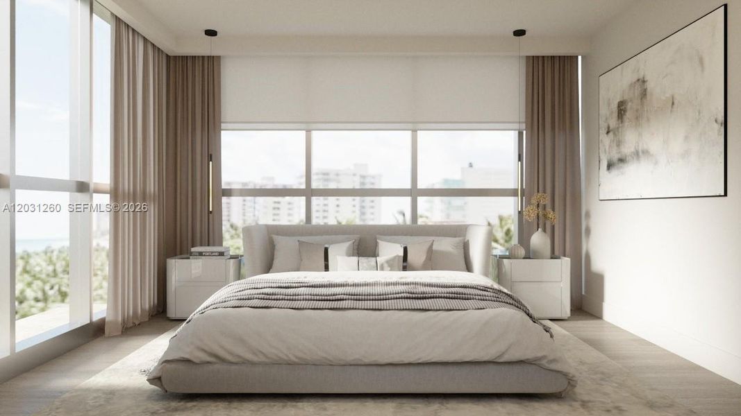 Furnished interior view inside a new home in , Miami Beach (Image 19).