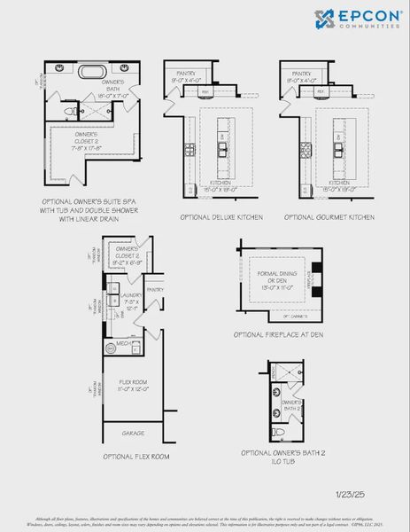 2D floor plan layout for the Provenance by Epcon Communities in The Courtyards by The Manor, Alpharetta, GA (Image 22).