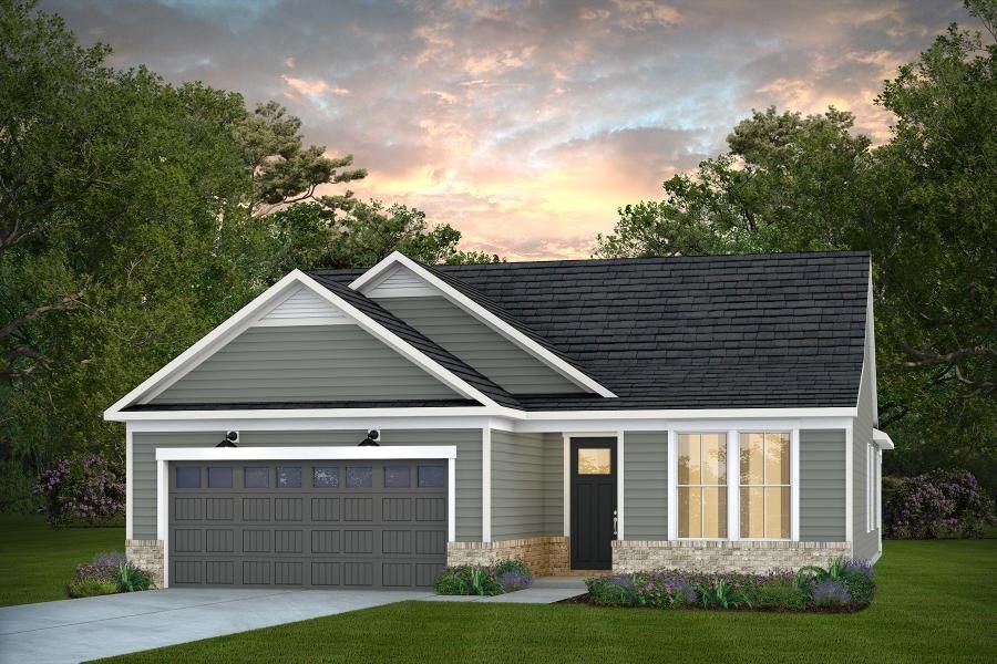 Representative exterior photo of a completed home built from the Mystique by Del Webb in Del Webb Carolina Ridge, Midland, NC (Image 23).