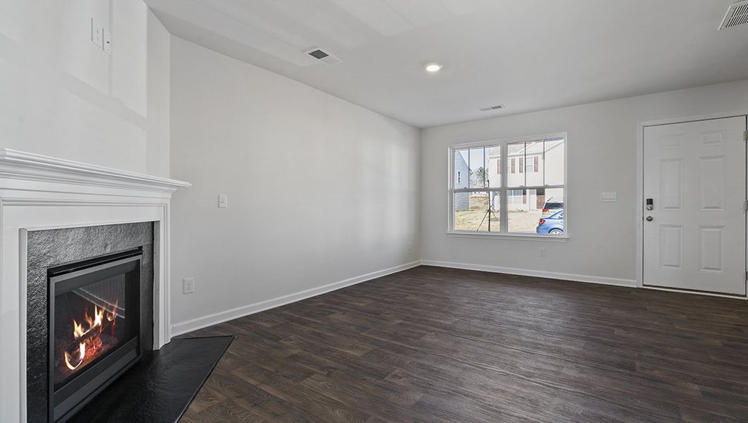 Representative unfurnished interior of a home built from the Rachel by D.R. Horton in Patton Cove, Clyde (Image 16). Representative unfurnished interior of a home built from the Rachel by D.R. Horton in Patton Cove, Clyde (Image 16).