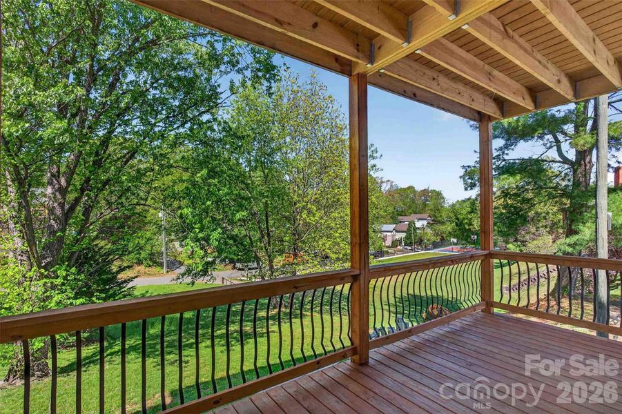 Exterior details and patio area of a home in , Asheville (Image 27).