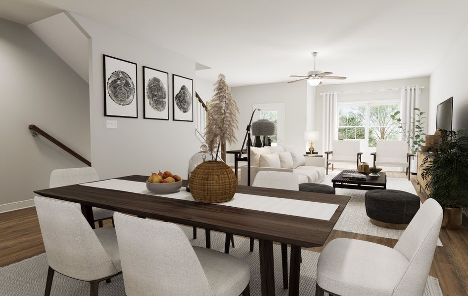 Open Concept Living and Dining in The Harrington