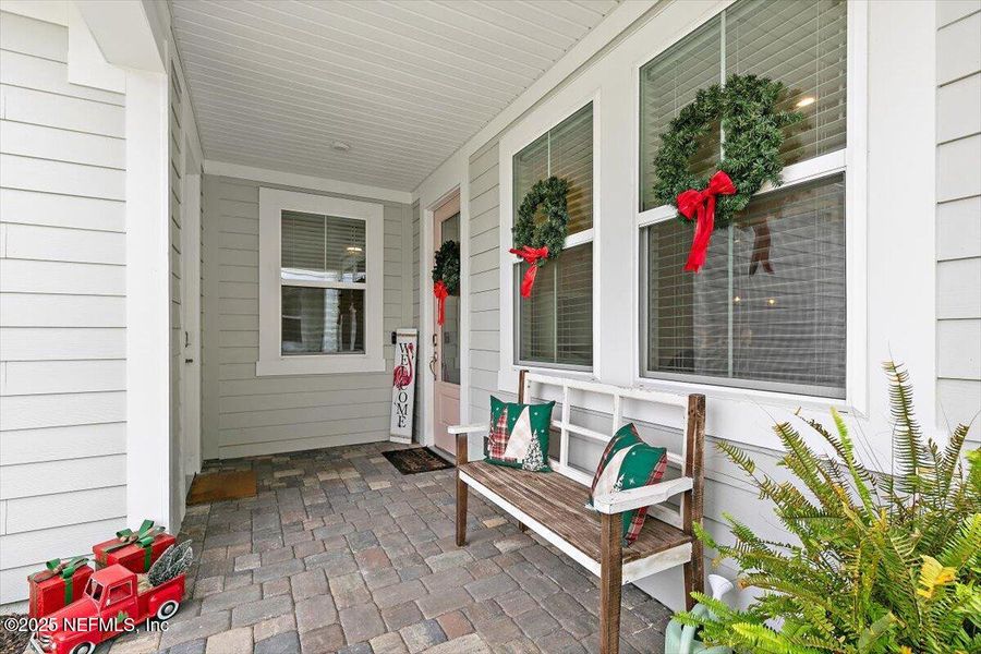 Exterior details and patio area of a home in RiverTown - WaterSong, St. Johns (Image 4).