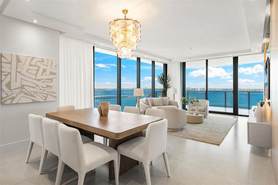 Furnished interior view inside a new home in , Miami (Image 9).