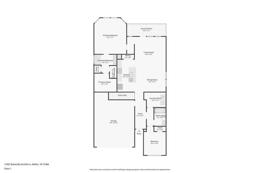2D floor plan layout of this home in Riviera Pines - Premier Series, Huffman, TX (Image 5). 2D floor plan layout of this home in Riviera Pines - Premier Series, Huffman, TX (Image 5).