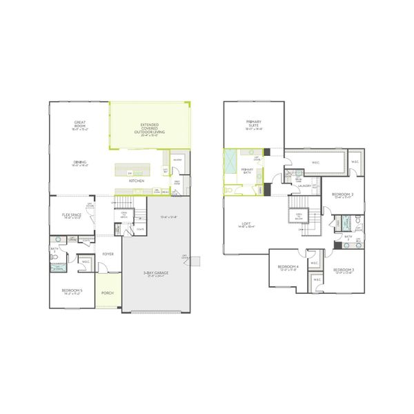 2D floor plan layout of this home in Terraza, San Tan Valley, AZ (Image 5). 2D floor plan layout of this home in Terraza, San Tan Valley, AZ (Image 5).
