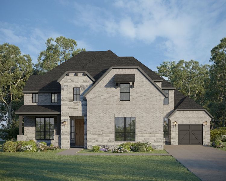 Plan 856 Elevation B w/ Stone Plan 856 Elevation B w/ Stone