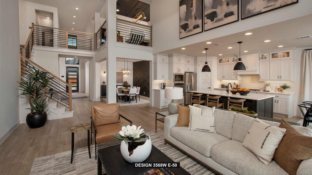 Furnished interior view inside a new home in Lariat 60', Liberty Hill (Image 6).