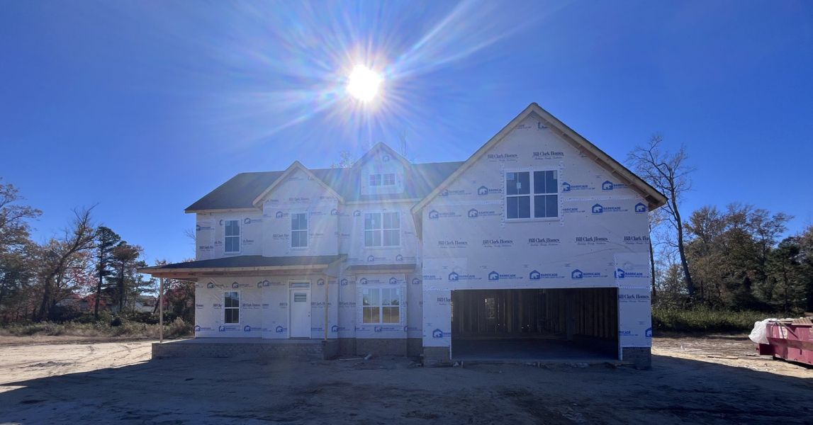 In-progress construction of a new home in The Preserve at Langston, Winterville, NC (Image 2).